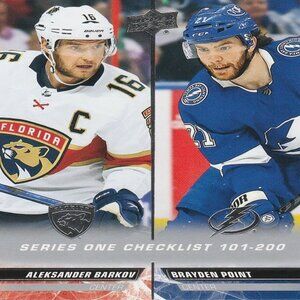 Checklist Card - 2022/2023 UD Series 1 Hockey Cards 101/200  - Card Number 200